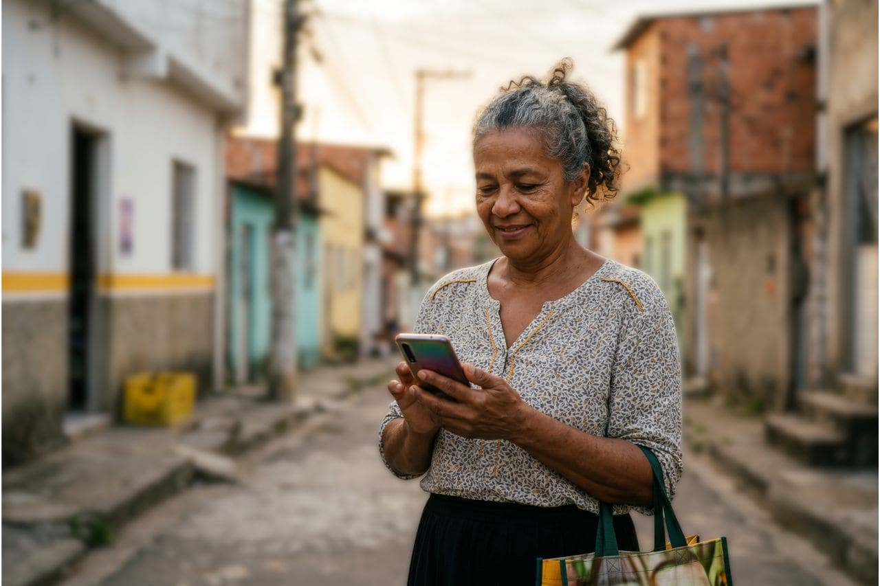 Empréstimo de 500 reais na hora via Pix — pessoa recebendo R$ 500 pelo Pix no celular